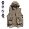 Chaleco casual para hombre, adecuado para senderismo, pesca y actividades al aire libre; con capucha, sin mangas y diseñado para acampar; un chaleco versátil y ligero para aventuras en la montaña