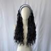 Combo de Peluca con Diadema Tendencia en Tiktok para Mujeres, Fibra Sintética de Alta Temperatura, Peluca Media Larga Rizada Onda de Agua, Al por Mayor en Stock