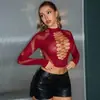 Perspectiva de E-commerce Transfronteiriço Europeu e Americano Lingerie Erótica Azul Safira Sexy Vazado Emagrecedor Manga Longa Malha w874