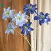 Nuevo Modelo de Flores de Begonia Artificiales con 3 Cabezas para Decoraciones de Bodas, Arreglos Florales y Accesorios para Exhibición en Centros Comerciales