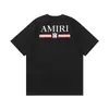 260g Europeu e Americano Transfronteiriço Alta Qualidade 2025Ss Primavera/Verão Nova Marca de Moda Estilo de Rua Padrão de Letras Estampado Manga Curta Unissex