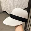 Chapéus de Palha Alongados Chapéus de Verão Femininos Estilo Coreano Celebrante da Internet Proteção UV Proteção Solar Sombra Chapéu Equestre Mostra Rosto Pequeno