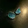 Pendientes de Concha de Mar Profundo con Purpurina Vintage de Gama Alta, Pendientes de Botón Geométricos Elegantes de Diseño Nicho, Nuevos Accesorios para Orejas Estilo 2026