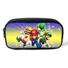 Estojo de Lápis Estudante Desenho Animado Fofo do Mario Grande Capacidade Bolsa de Armazenamento de Material Escolar Estilo Ins Casual Poliéster