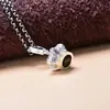 Collar con colgante de corona de plata de ley 925 color oro y plata a juego patrón tangcao diseño de nicho temperamento de lujo ligero cadena para camiseta suéter