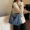 Bolsa de Ombro Casual da Moda Estilo Coreano Novo Modelo 2026 Bolsa Transversal Grande Capacidade Preguiçosa Bolsa Tote para Trabalho Viagem Aula