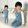 Conjunto de Ropa Interior para Niños Ropa de Otoño para Niños Pantalones Algodón Puro Ropa Térmica Engrosada Otoño e Invierno Tejido Antibacteriano Nuevo Estilo
