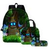 3D Novo Produto Transfronteiriço Robô Espacial Astro Bot Mochila Bolsa Escolar Estojo de Lápis Bolsa de Ombro Conjunto de Três Peças Estampado