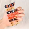 Pegatinas Europeas de Arte para Uñas de Halloween Impermeables Color Sólido Pegatinas de Arte para Uñas de Navidad No Requieren Horneado Pegatinas para Uñas Todo en Uno