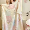 Manta de Inverno Classe A, Manta para Cochilo no Escritório, Manta Xale, Manta Cobertor Espessa, Manta Decorativa de Veludo Leite de Cordeiro para Sofá