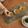Alfombrilla de Secado Rápido de Doble Cara de Hilo de Nube para Té Esterilla de Mesa de Satén Estilo Chino Esterilla para Mesa de Té Esterilla para Tetera Mantel para Mesa de Té Piezas de Repuesto para Ceremonia de Té