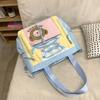 Bolso de Hombro de Estilo Coreano de Aspecto Elegante y Lindo Estilo Dibujo Animado para Estudiantes para Ir a Clase, Bolso Tote Cruzado Versátil de Gran Capacidad
