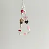 Estilo Ins Original Couro Preto Kt Corrente para Celular DIY com Contas Ccd Anti-Perda Cadeia para Lanyard de Câmera Chaveiro Decorativo