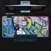 Fábrica Fonte Colorido RGB Graffiti Parede Fundo Menina-Temático Luminoso Mouse Pad Grande Teclado Pad Antiderrapante Mesa Mat