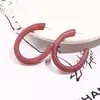 Brincos de Acrílico com Design de Nicho, Brincos Geométricos em Forma de C de Luxo Leve para Mulheres, Joias de Franja com Temperamento Estilo Retrô Atacado
