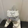 Mochila Linda Estilo Coreano Estilo Universitario 2026 Primavera Nueva Mochila Pequeña para Viajes Diarios Portátil Nicho Bolso de Mano de Lunares