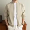 Suéter cárdigan Yingao chaqueta para hombre nueva otoño e invierno corte ajustado casual estilo americano cremallera doble tejido de punto