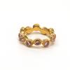 Nuevo anillo de acero de titanio con diamantes redondos irregulares de alta gama, estilo japonés y coreano, de lujo, ligero y combinable, para mujer.
