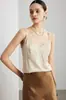 Camisola de Seda para Mujer 2026 Primavera/Verano Nueva Color Sólido Ropa Interior Exterior Estilo Commuter con Encaje y Top de Seda de Morera