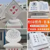 Esculturas de Piedra Personalizadas para Libros, Libros de Mármol Blanco y Granito, Esculturas Cuadradas con Inscripciones Culturales para Campus, Fabricante de Adornos