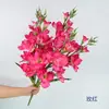 Gran ramo de flores artificiales de gladiolos para decoración, flores falsas de alta gama con un tacto premium, adecuado para jarrones grandes de pie para bodas y arreglos florales