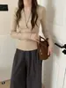 Suéter Base de Punto Sólido Ajustado Nuevo Otoño/Invierno 2026 para Mujer, Pulóver Elegante Versátil de Cuello Redondo