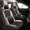 Fornecimento Exclusivo Transfronteiriço de Capas Universais para Bancos de Carro, Capas de Couro Totalmente Fechadas para Bancos de Carro de Cinco Lugares, Capas de Assento Almofadadas Universais para Todas as Estações