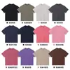 Camiseta de hombre vintage estilo americano, talla grande, hombros caídos, manga corta, 260g, algodón 100% pesado, efecto desgastado, venta al por mayor