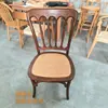 Silla de Comedor Americana Vintage Hogar Madera Maciza Silla de Ratán Fresno Medio Silla de Salón Café Restaurante Estancia en Casa Silla Napoleón