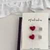 Nuevo Mini Pasador de Color Contrastante Pequeño Amor para el Cabello de Niños Diadema Par de Pasadores Pinza Lateral Banda Elástica