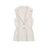 Design Elegante Gola Fivela Comércio Exterior Novo Colete Tricotado Externo Estilo Francês Fila Primavera Fornecimento Transfronteiriço