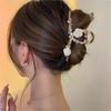 Pinza de Agarre con Borla de Mariposa Guofeng Sentido Avanzado Pinza para el Cabello Antigua Pinza para el Cabello Red Social Clip para el Cabello de Disco de Temperamento Clip para la Parte Posterior de la Cabeza