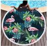 Nueva toalla de playa de microfibra y borlas, toalla de baño, tapete para almuerzo, flamenco, nueva impresión digital 3D de una pieza