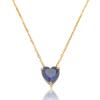 Traje de Zircón Amor Esmeralda Europeo y Americano Transfronterizo para Mujer Traje de Pulsera de Anillo en Forma de Corazón Transfronterizo Cadena para Clavícula