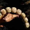 Sementes de Bodhi Xingyue de Material Antigo de Alta Densidade, Pele Verde Rica em Óleo, Contas Budistas de Estilo Antigo, Contas de Formato Especial, Pulseiras de Círculo Único, Atacado de Joias