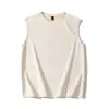 Camiseta sin mangas de gamuza de color liso, textura pesada, estilo americano, nueva, 240g, para hombre, verano 2026