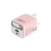 Nuevo Cargador de Teléfono Móvil de Color Macarrón con Cable Retráctil, Protocolo Completo, Carga Rápida de 65W, Puerto Múltiple 1Pd+Usb, Cargador de Viaje