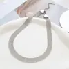 Joyería de Acero de Titanio de 10 mm Cadena de Malla Trenzada Clásica y Moderna de Acero Inoxidable para Niñas Accesorios Cadena de Suéter de Nicho Europea y Americana