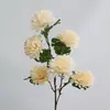 Flores Artificiais, Crisântemo de 6 Cabeças, Flores de Seda, Flores Artificiais, Crisântemo Luxuoso para Decoração de Casa e Arranjo Externo, Venda Direta do Fabricante, Crisântemo de Tecido de Seda