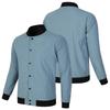 Transfronterizo 2022 Nuevo Traje de Béisbol Deportivo Casual de Moda Chaqueta Talla Grande Camiseta Publicitaria Chaqueta Color Sólido para Hombre