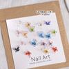 Nuevo Arte de Uñas de Mariposa de Color Mixto Joyería Verano Degradado Pequeño Fresco Resina Elfo Mariposa Color Mixto Joyería para Arte de Uñas