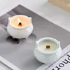 Estufa de Velas de Tres Patas Doméstica Simple de Doble Asa Mini Aromaterapia Portavelas Creativo Quemador de Incienso Aromático Adornos Decorativos
