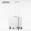 Mala de Mão em Liga de Alumínio e Magnésio 18 polegadas Feminina Pinghu Luggage Carrinho Pequeno para Viagem Fechadura com Senha Mala de Viagem Masculina