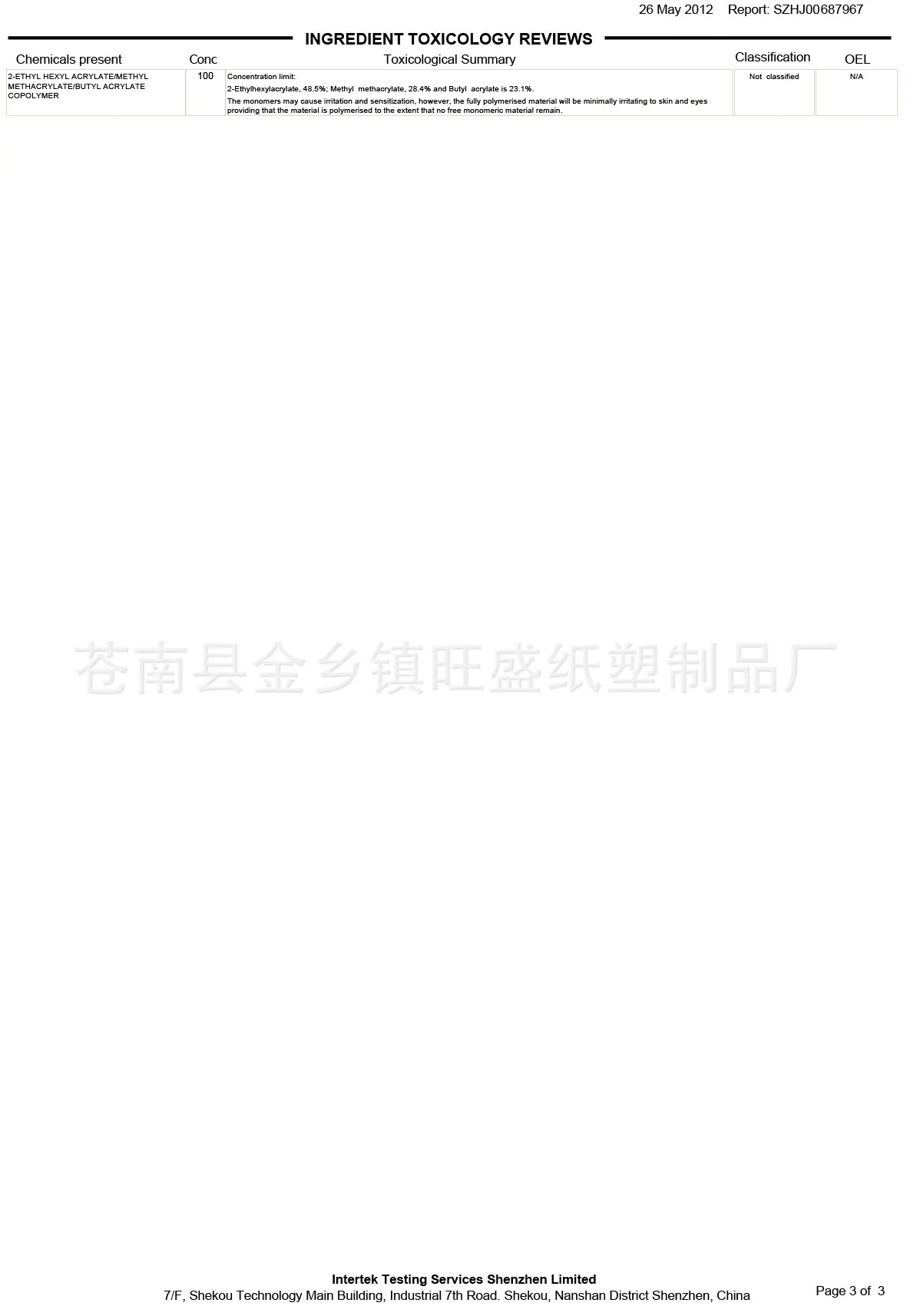 TIA皮肤测试安全报告-3（AB胶）