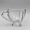 Belleza de Belleza. Taza de Vidrio Triangular Creativa al por Mayor con Asa, Transparente de Doble Uso Caliente y Frío, Taza para Leche, Espresso, Jugo, Agua