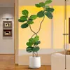 Plantas verdes artificiales de estilo vintage, higuera artificial para la sala de estar, ofreciendo una sensación de lujo ligero y alta gama, plantas verdes artificiales para decoración de interiores
