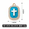 Pode ser Misturado e Enviado para DIY Transfronteiriço Pingente Único de Strass com Gotejamento de Óleo Colar Cruz Pingente de Pulseira Joias Direto do Fabricante