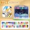 Plumón de doble punta y doble color con brillantina, nuevo plumón nacarado, bolígrafo de gel de color para diario de dibujo artístico de estudiante, bolígrafo fluorescente
