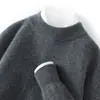 Suéter informal de punto de cachemira para hombre Bai Cai Rong, cuello alto medio, nuevo para otoño e invierno, estilo relajado, suéter liso