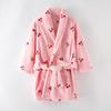 Pijama de Flanela Infantil Outono e Inverno com Golas Grandes para Meninos e Meninas, Camisolas Infantis Médias e Grandes, Roupões, Conjuntos Familiares, Roupas de Casa, Novo Estilo